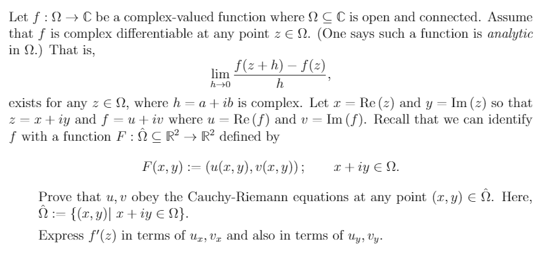Solved Let f:12 → C be a complex-valued function where 2 C C | Chegg.com