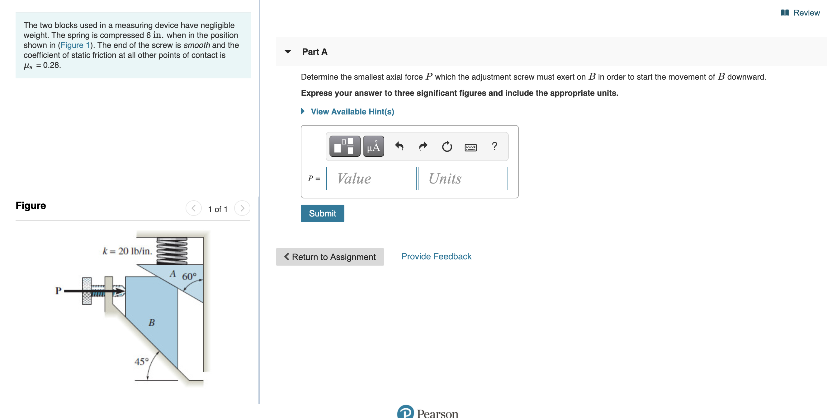 Solved The coefficient of static friction between A and C | Chegg.com