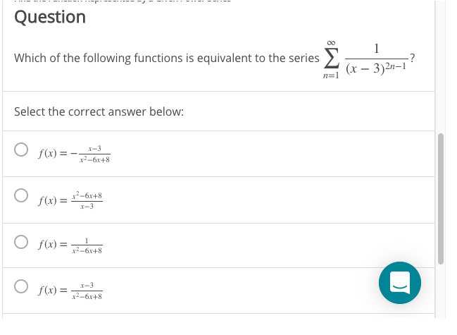 Solved Question Which of the following functions is | Chegg.com