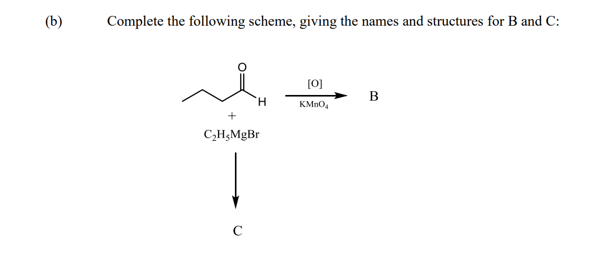 Solved B) Complete The Following Scheme, Giving The Names | Chegg.com