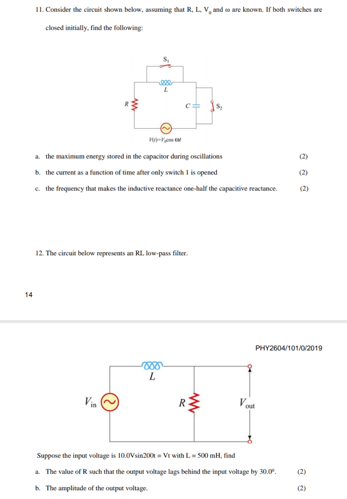 Solved 11. Consider the circuit shown below, assuming that | Chegg.com