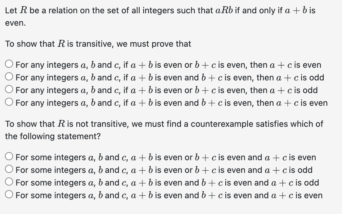 Solved Let R Be A Relation On The Set Of All Integers Such | Chegg.com