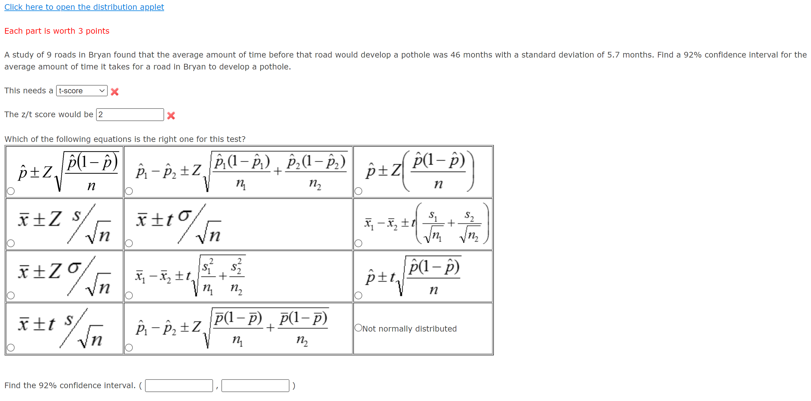 Each part is worth 3 points average amount of time it | Chegg.com