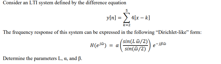 Solved Consider an LTI system defined by the difference | Chegg.com