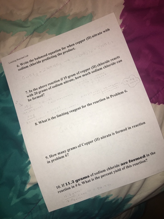 Solved 6. Write the balanced equation for when copper (II)