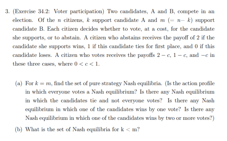 Solved 3. (Exercise 34.2: Voter Participation) Two | Chegg.com