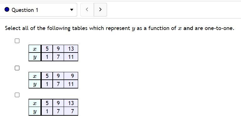 Solved Question 1 Select all of the following tables which | Chegg.com