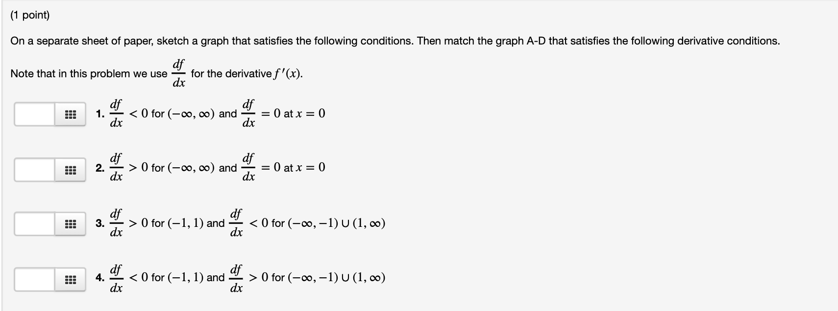 Solved (1 point) On a separate sheet of paper, sketch a