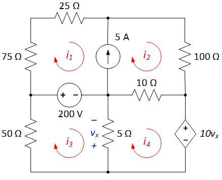 Solved Use mesh current analysis to determine the power | Chegg.com