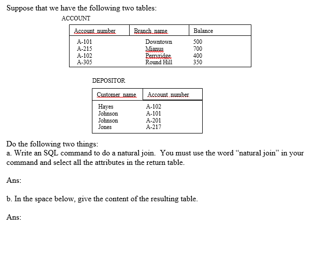 Solved Balance Suppose that we have the following two | Chegg.com