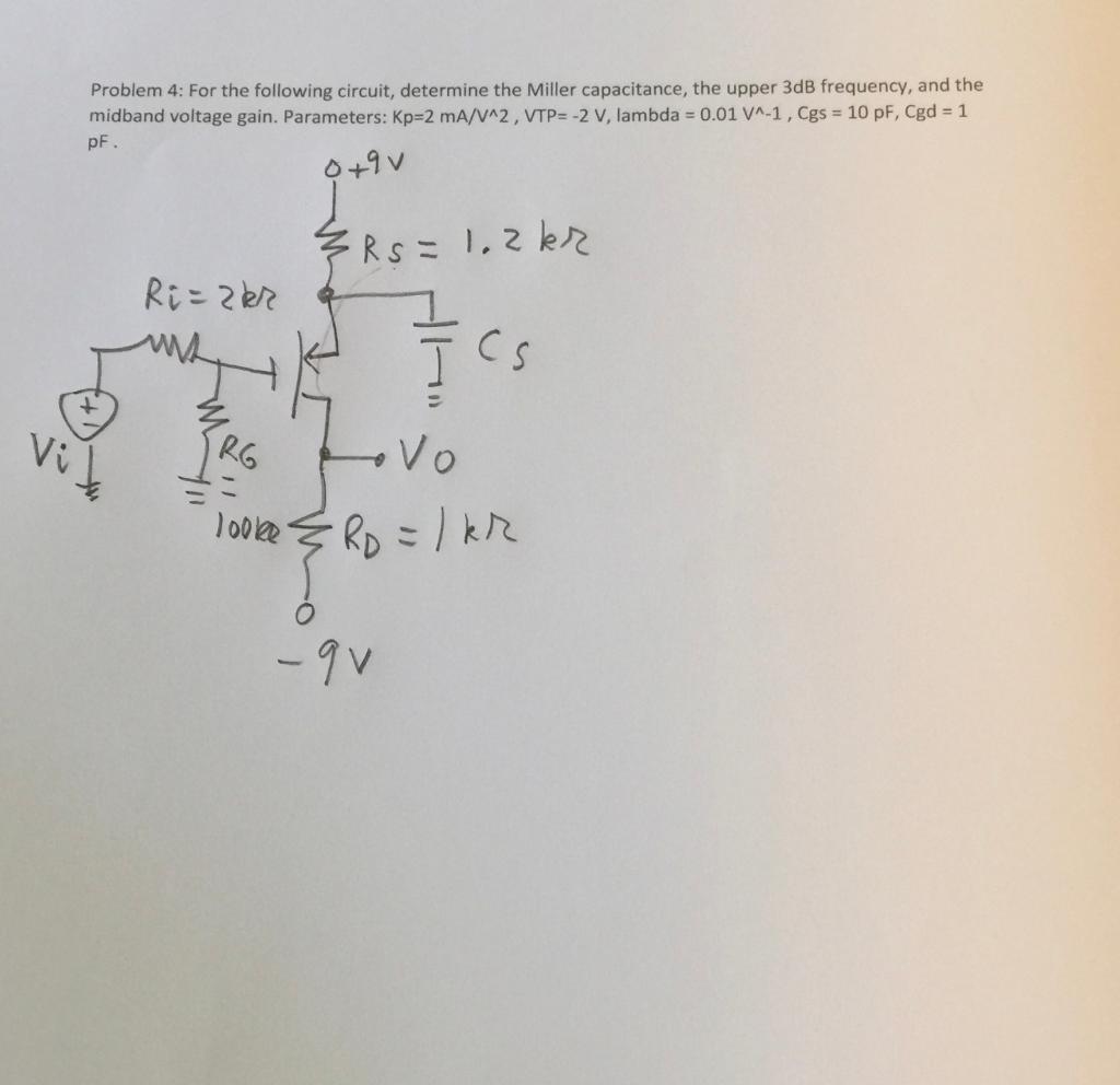 Solved Vi Problem 4: For the following circuit, determine | Chegg.com