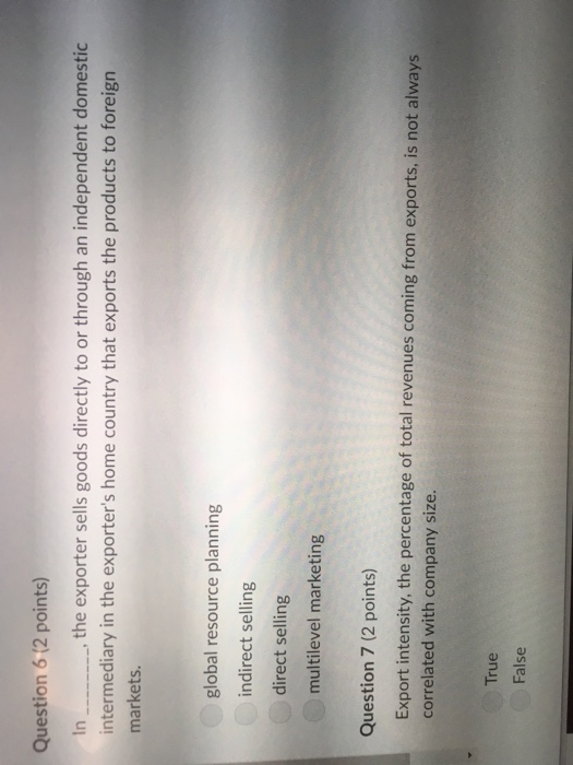 Solved Question 612 Points In The Exporter Sells Goods Chegg