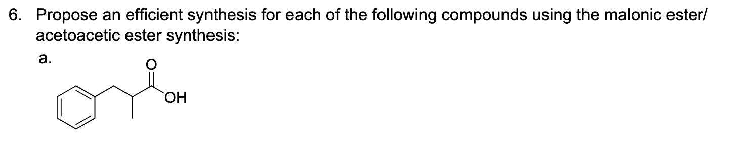 Solved Propose an efficient synthesis for each of the | Chegg.com