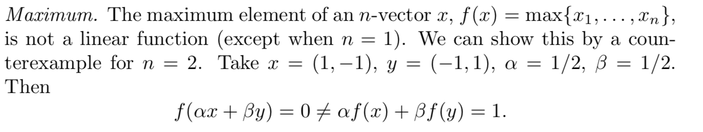 Solved Maximum. The maximum element of an n-vector x, f(x) = | Chegg.com