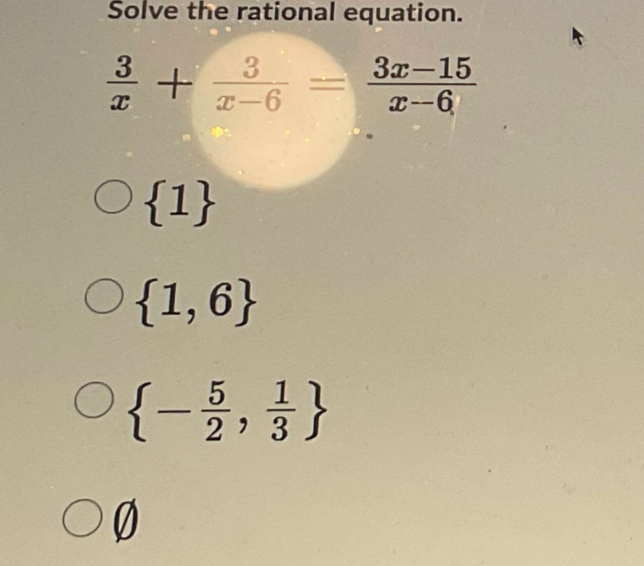 solve the rational algebraic equation 6 x x 3 4 2