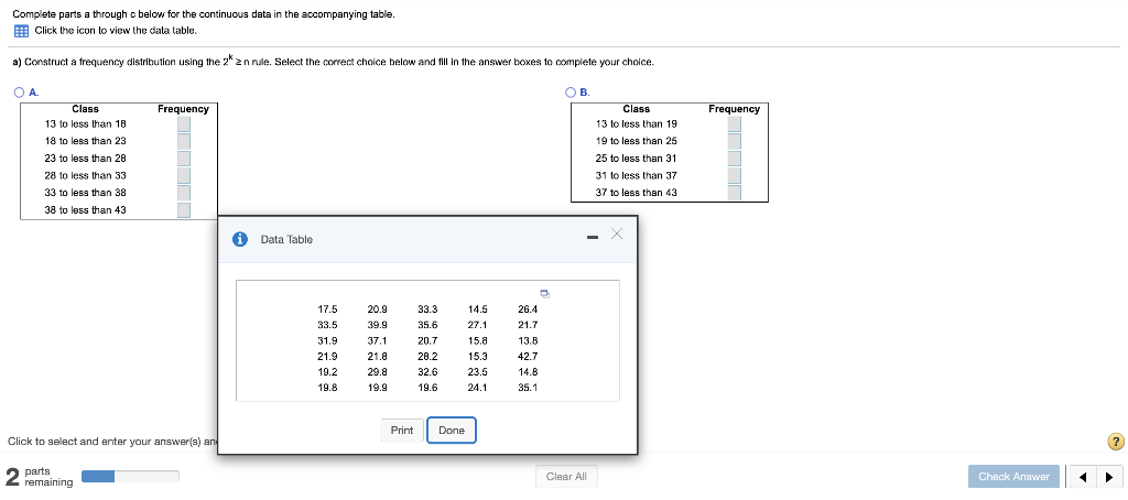 Solved Complete parts a through c below for the continuous | Chegg.com