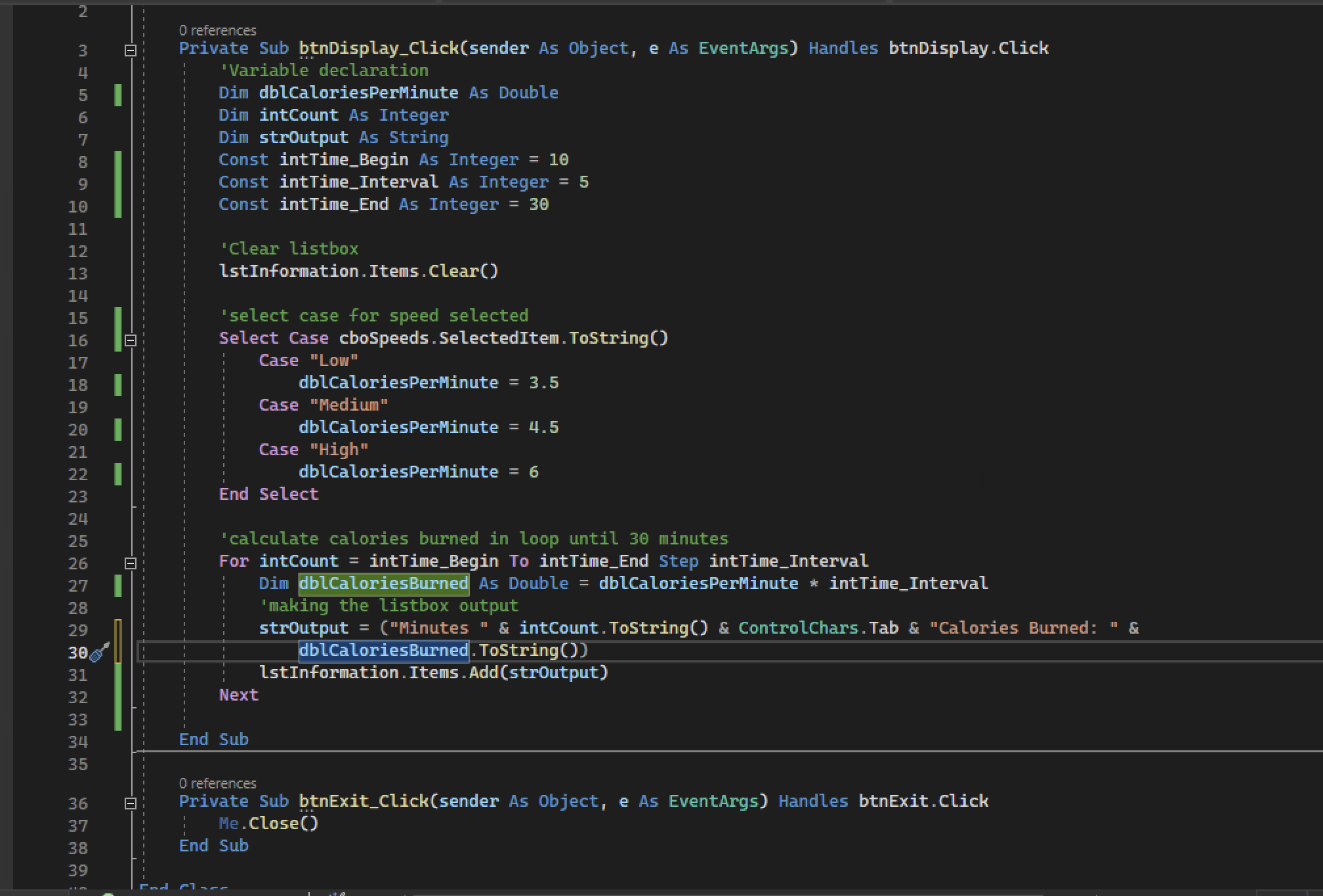 Solved This code is not running properly and I cannot figure | Chegg.com