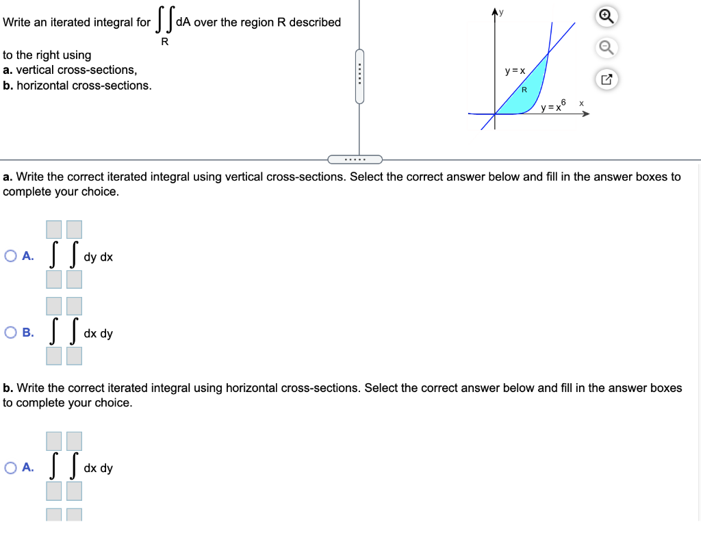 Solved Write An Iterated Integral For ЈЈа. DA Over The | Chegg.com