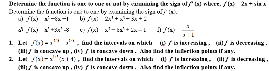 Solved X Determine the function is one to one or not by | Chegg.com