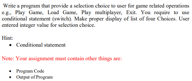 Solved Write the Code in C program and please show me the | Chegg.com