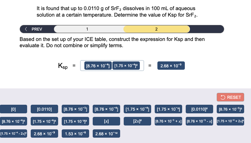 Solved It is found that up to 0.0110 g of SrF2 dissolves in | Chegg.com