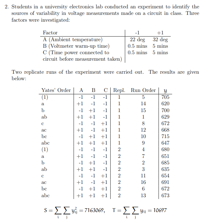 Solved 2. Students in a university electronics lab conducted | Chegg.com