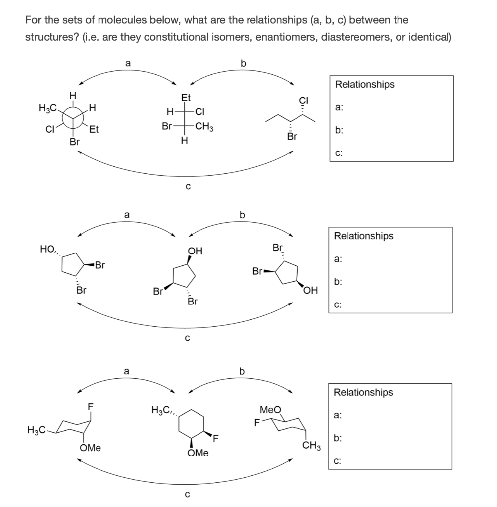 Solved For The Sets Of Molecules Below, What Are The | Chegg.com