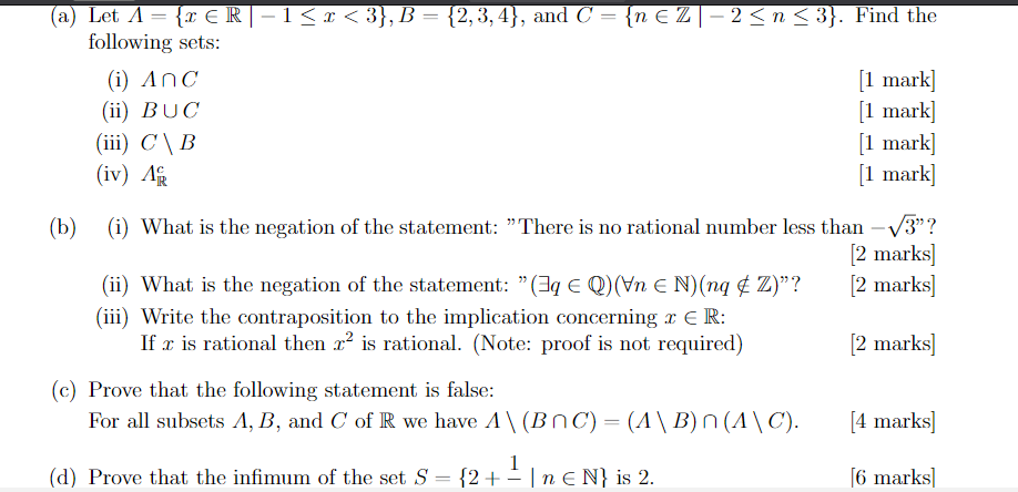 Solved (a) Let A = {LERT-1 | Chegg.com