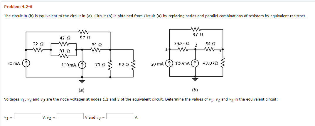 Solved Problem 4.2-6 The Circuit In (b) Is Equivalent To The | Chegg.com