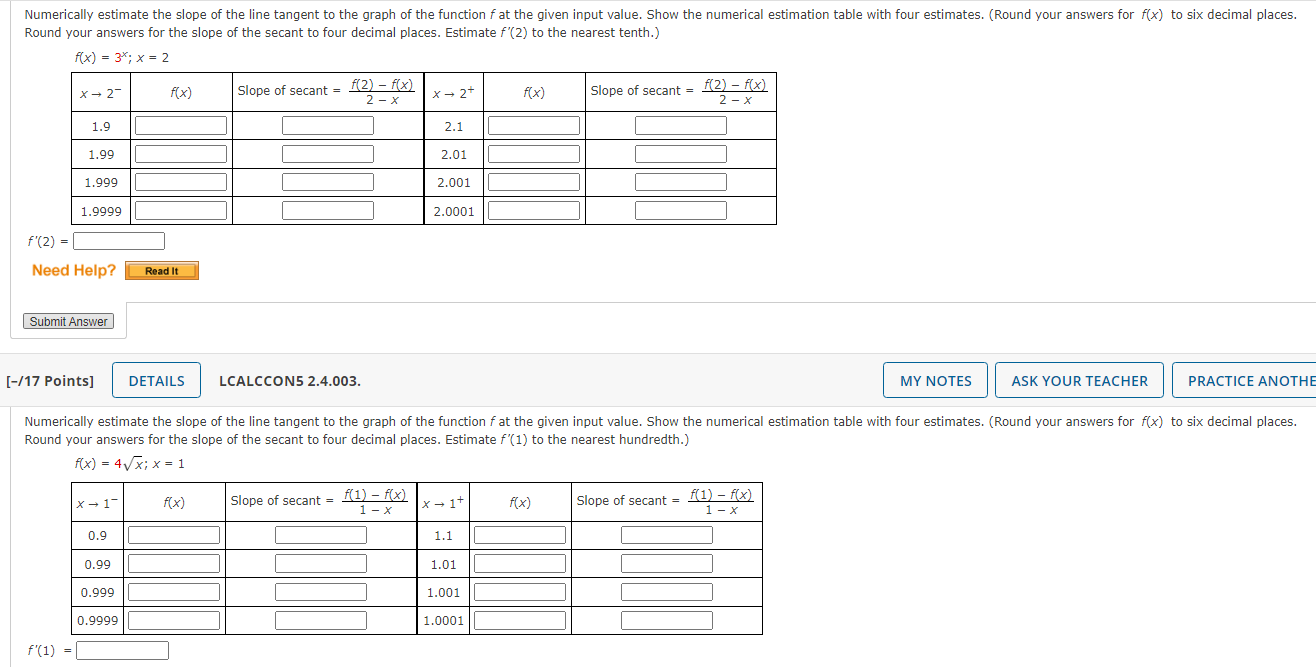 solved-numerically-estimate-the-slope-of-the-line-tangent-to-chegg