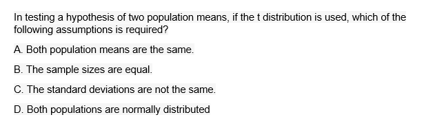 a hypothesis which defines the population distribution is called