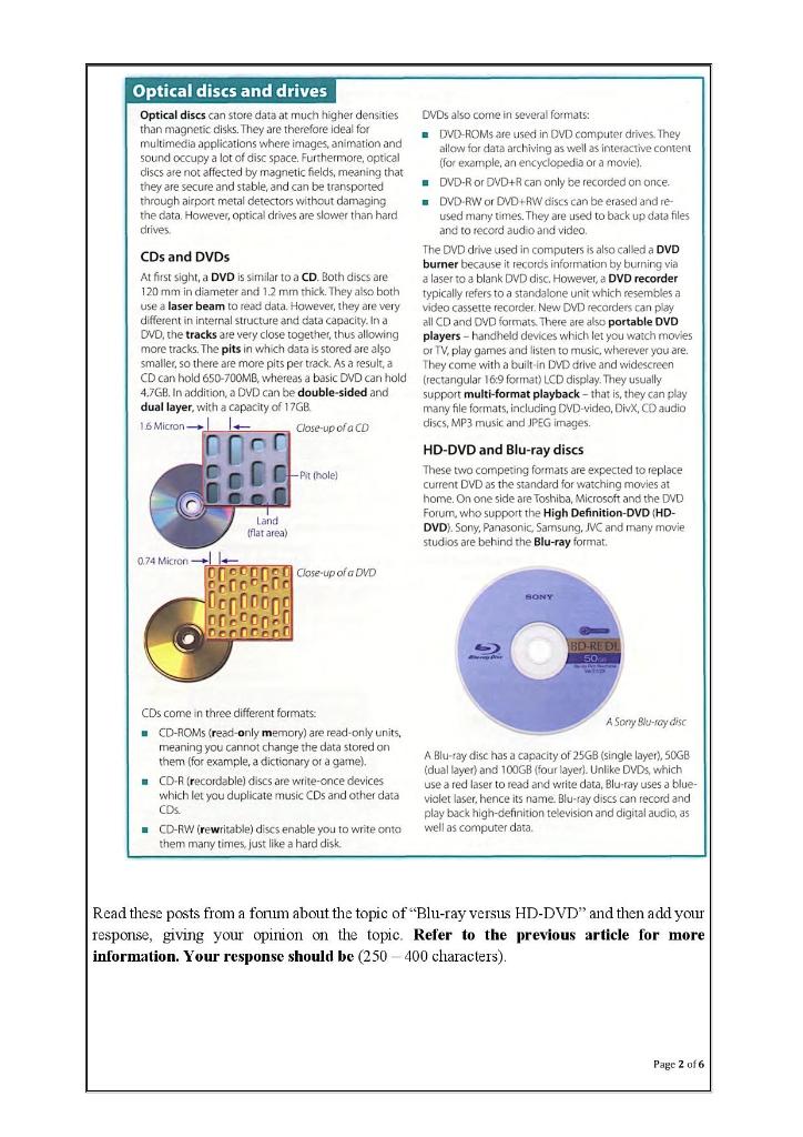 Solved Read These Posts From A Forum About The Topic Of Chegg Com