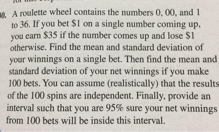 Solved A roulette wheel contains the numbers 0, 00, and 1 to | Chegg.com