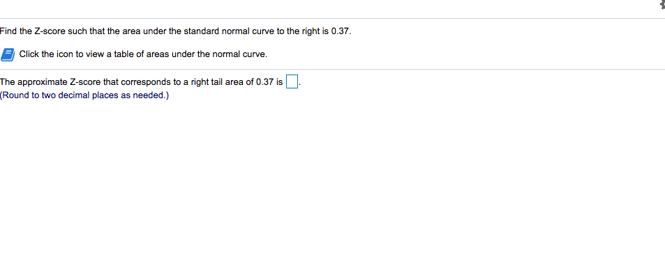 Solved Find the Z-score such that the area under the | Chegg.com