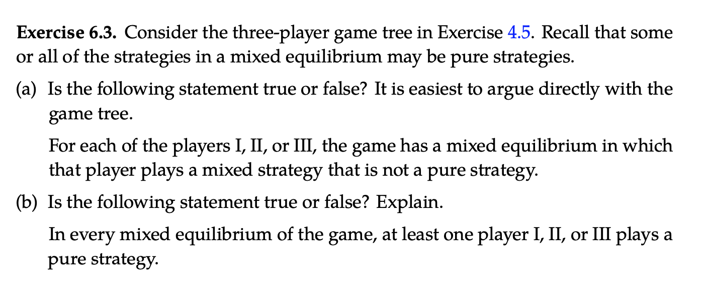 Exercise 6.3. Consider the three-player game tree in | Chegg.com