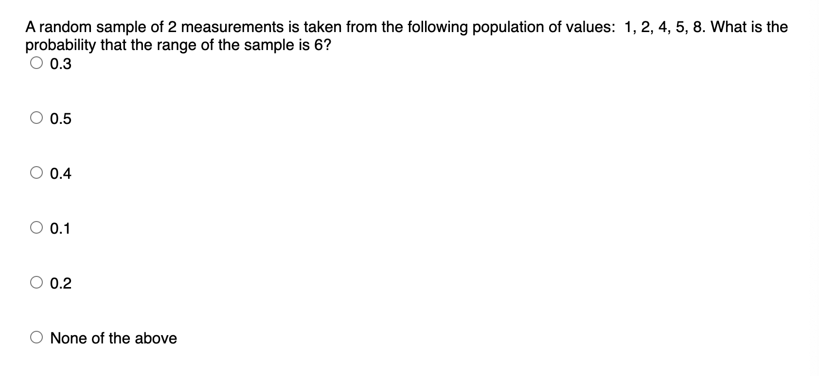 Solved A random sample of 2 measurements is taken from the | Chegg.com