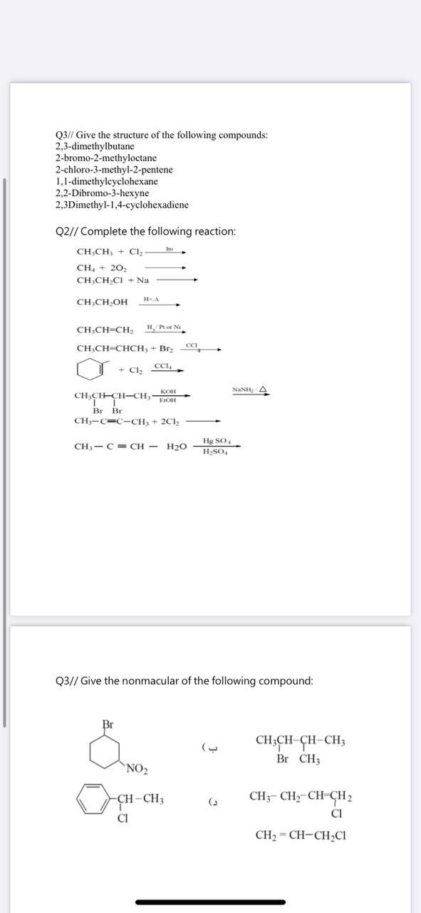 write the structure of the following compounds 2 3 dimethylbutane