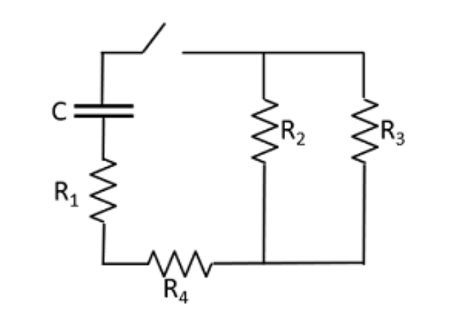 Solved A capacitor is connected to a network of four | Chegg.com