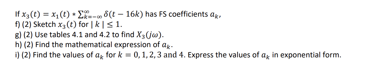 Solved TABLE 4.2 BASIC FOURIER TRANSFORM PAIRS TABLE 4.1 | Chegg.com