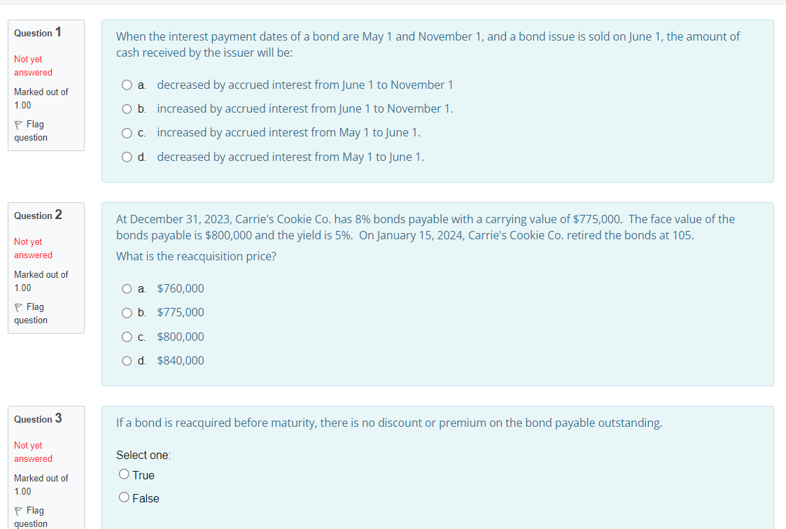 Solved Question 1 When the interest payment dates of a bond | Chegg.com