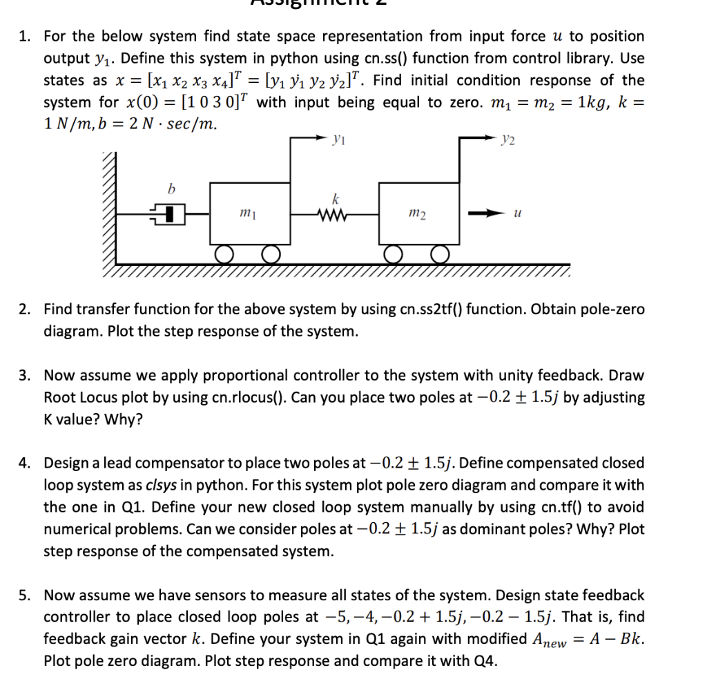 Solved - 1. For the below system find state space | Chegg.com