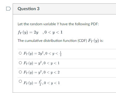Solved Let X and Y be two random variables such that | Chegg.com