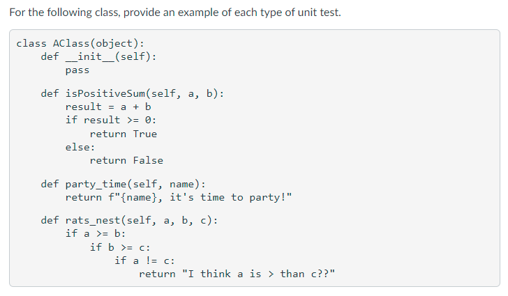 Solved There are 5 types of unit testing. 1. Statement | Chegg.com