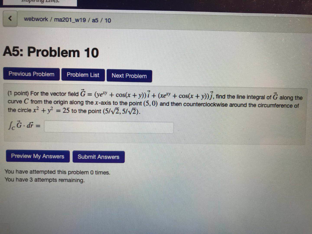 Solved webwork / ma201_w19 / a5/10 A5: Problem 10 Previous | Chegg.com