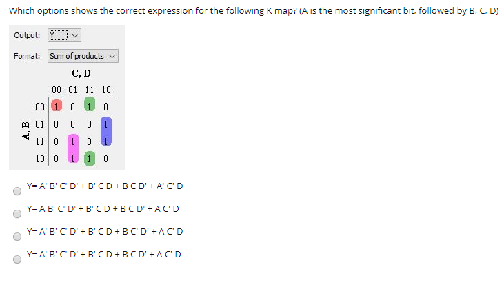 Solved Which options shows the correct expression for the | Chegg.com