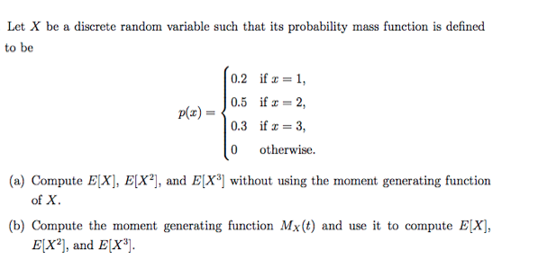 Solved Let X be a discrete random variable such that its | Chegg.com