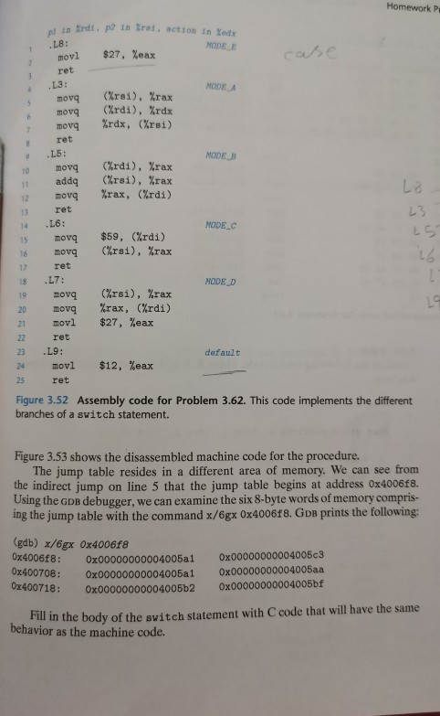 3.62 The code that follows shows an example of | Chegg.com