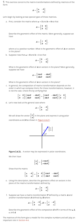 Solved 7. This exercse concerns the matrix transformations | Chegg.com