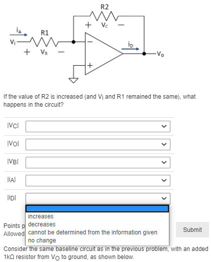 What Is R V2 Solved R2 + VC R1 ір + V If the value of R2 is increased | Chegg.com