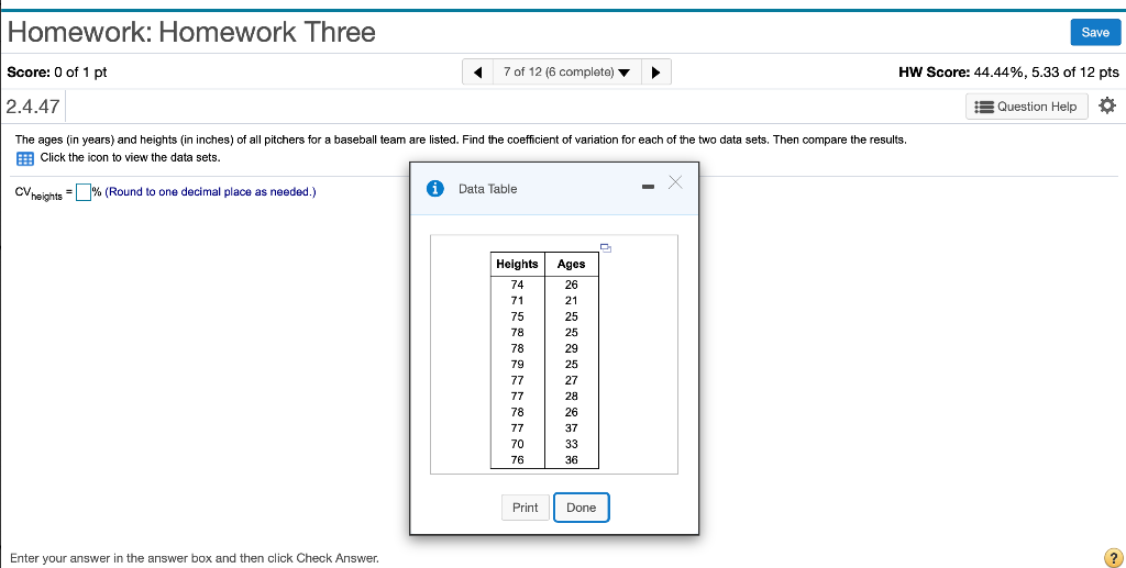 Solved Homework: Homework Three Save Score: 0 of 1 pt 7 of | Chegg.com